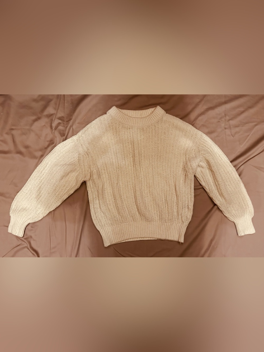Aritzia Wilfred Cozy Cream Cable Knit Women's Sweater Size Small